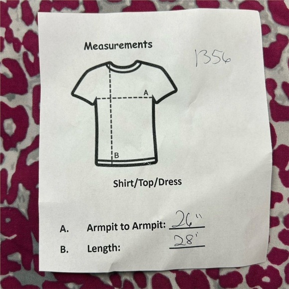 Kenar Women's M Fuchsia Leopard Print 3/4 Sleeve Blouse - Picture 8 of 8